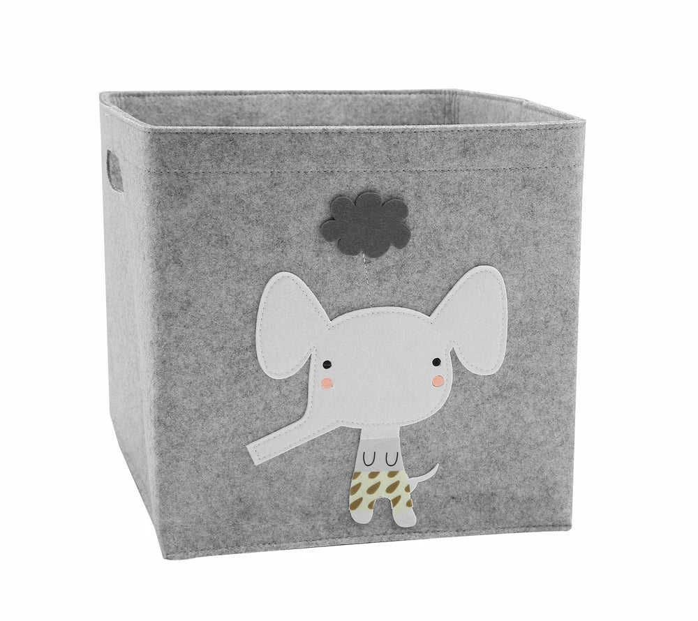 Felt Animal Cube Storage Bin