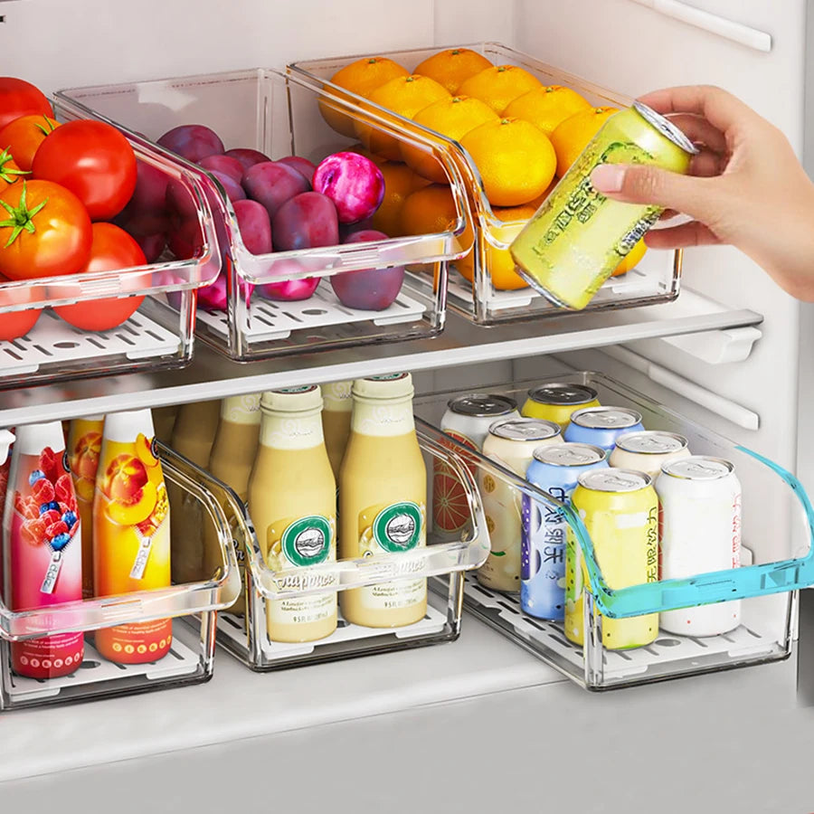 Crystal Clear Fridge Organizer Bins