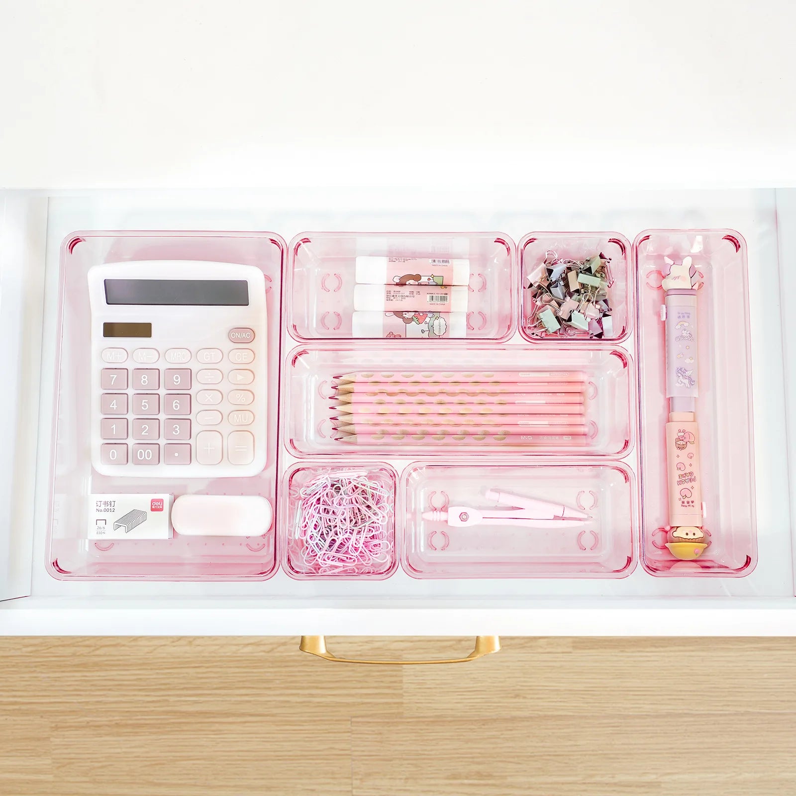 Clear 25-Piece Drawer Organizer Set