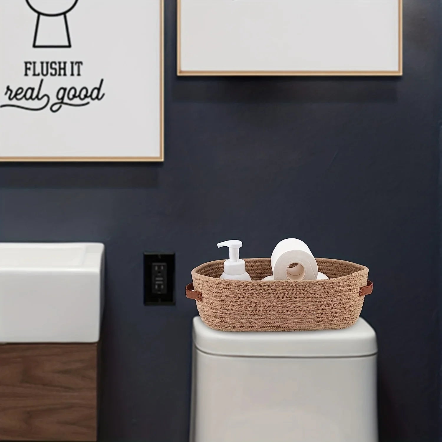 Woven Oval Storage Basket