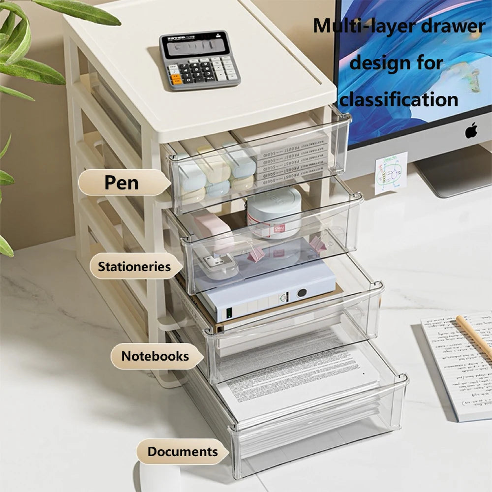 Clear Stackable Desktop Drawer Organizer