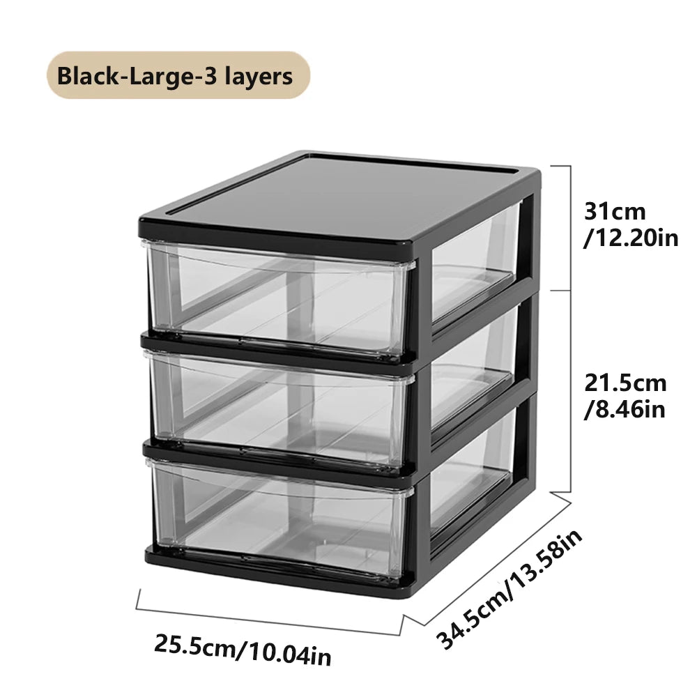 Clear Stackable Desktop Drawer Organizer