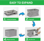 Folding Linen Fabric Storage Basket Multi-Functional Sundries Storage Bag with Handle Organizer Box for Underwear Sock Baby Toys