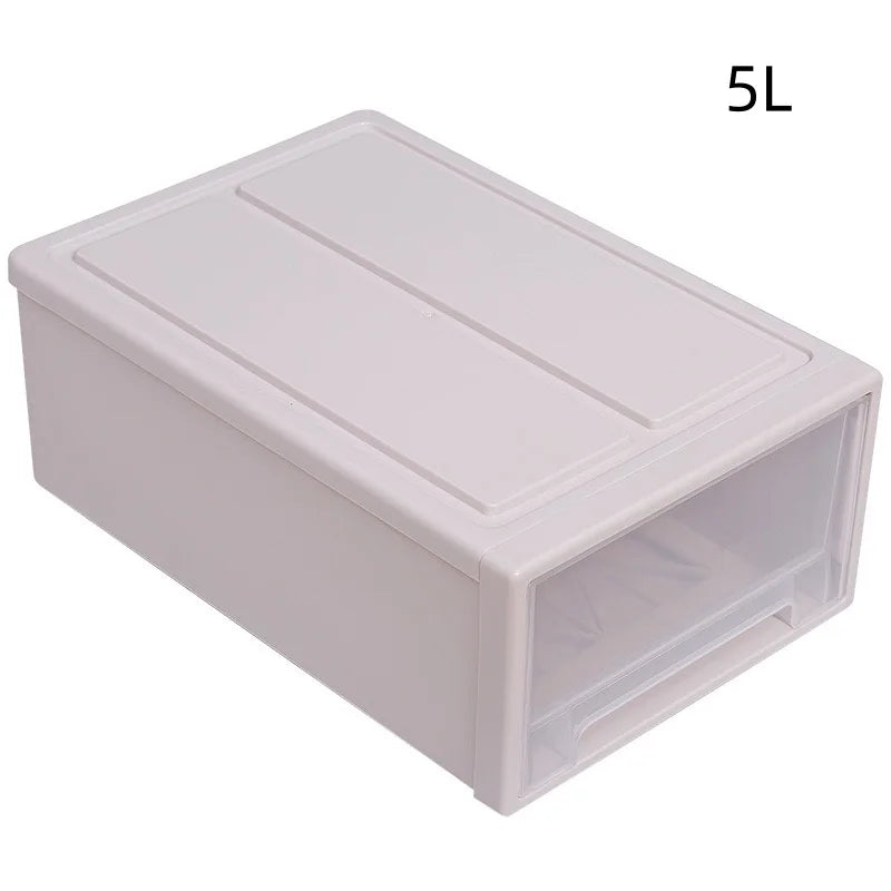 LuxeClear Stackable Drawer Storage Organizer