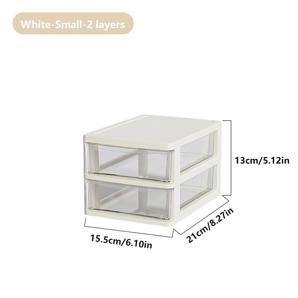 Clear Stackable Desktop Drawer Organizer