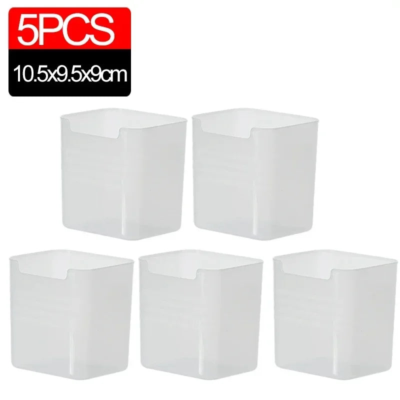 5-Pack Clear Fridge Door Bins