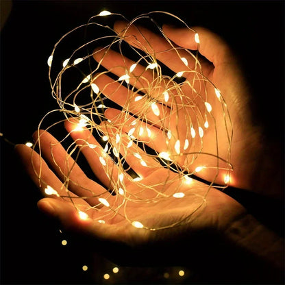 Outside 10-Pack Waterproof Mini Fairy Lights – Copper Wire | 3 Modes | Christmas & Outdoor Decor
