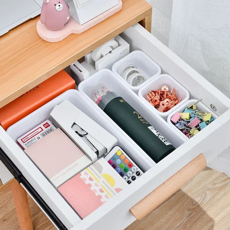 Modular 8-Piece Interlocking Drawer Organizer Set
