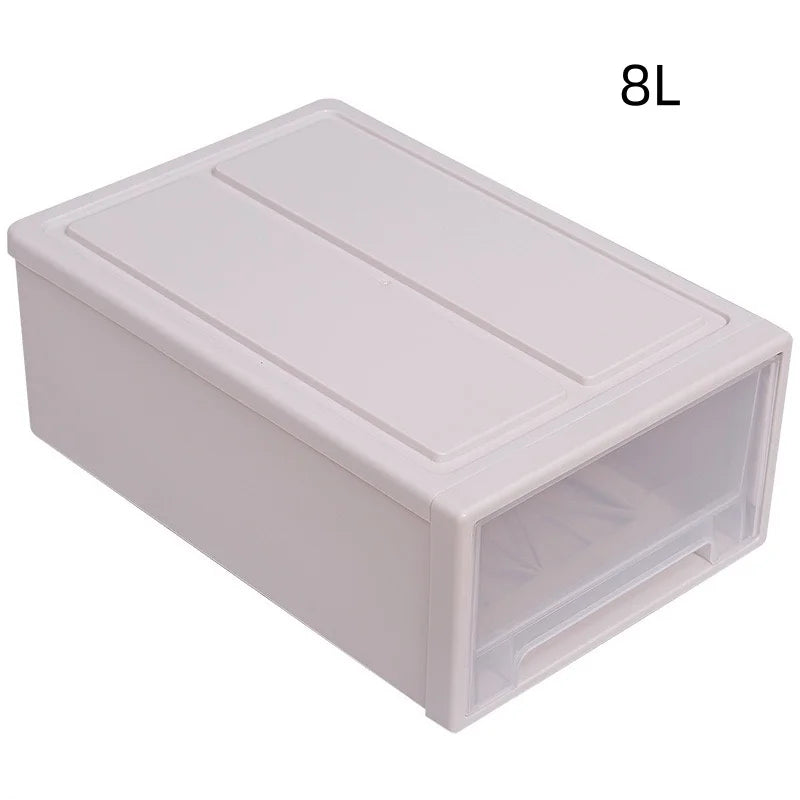 LuxeClear Stackable Drawer Storage Organizer