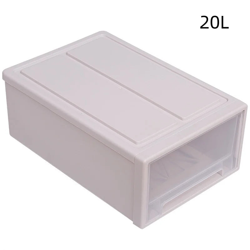 LuxeClear Stackable Drawer Storage Organizer
