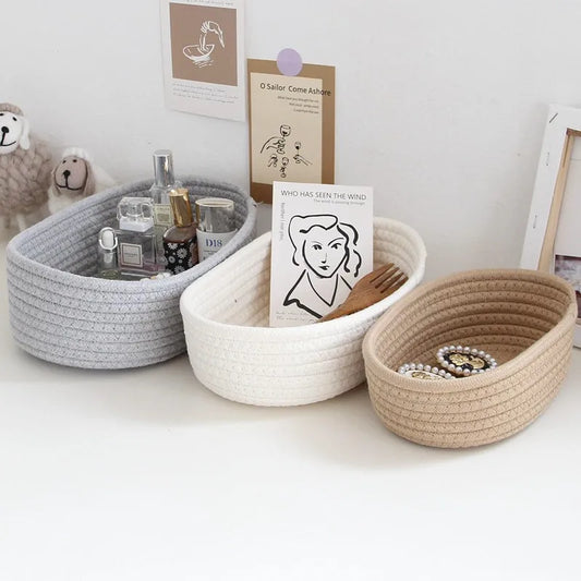 Nordic Cotton Rope Woven Storage Baskets (3 Sizes)