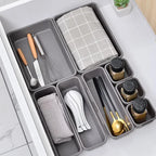 Modular 8-Piece Interlocking Drawer Organizer Set