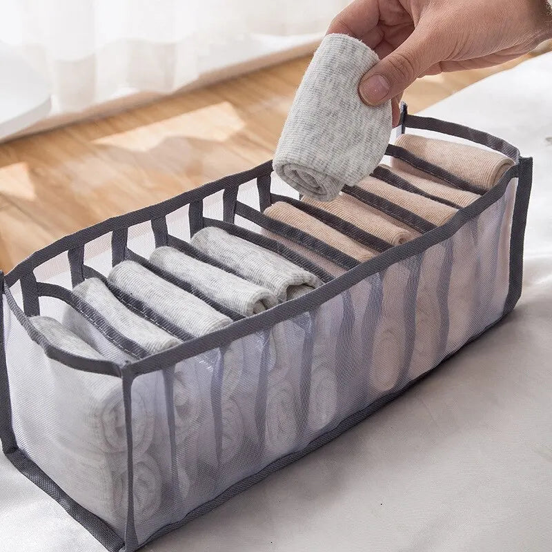 Foldable Mesh Drawer Organizer Box