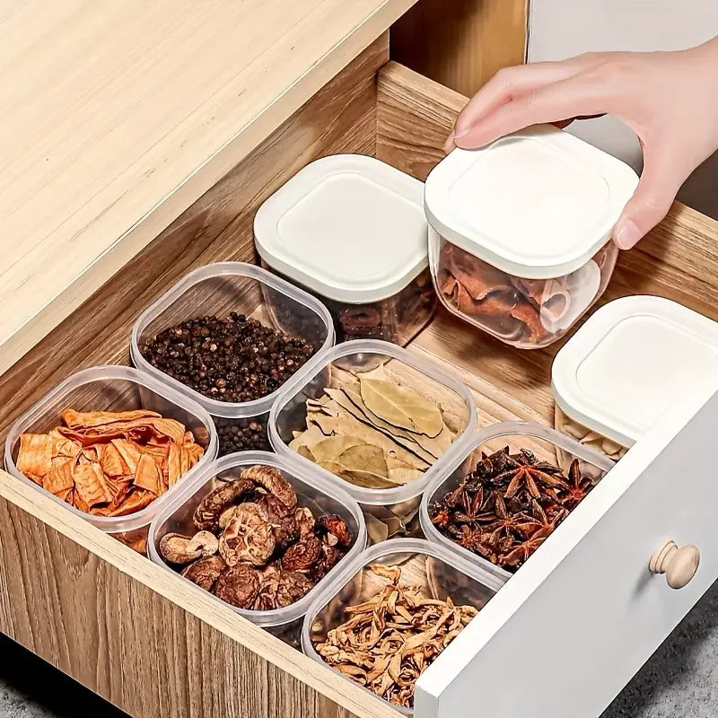 4-Pack Stackable Clear Spice Organizer