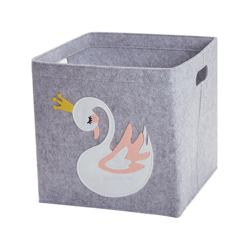 Felt Animal Cube Storage Bin