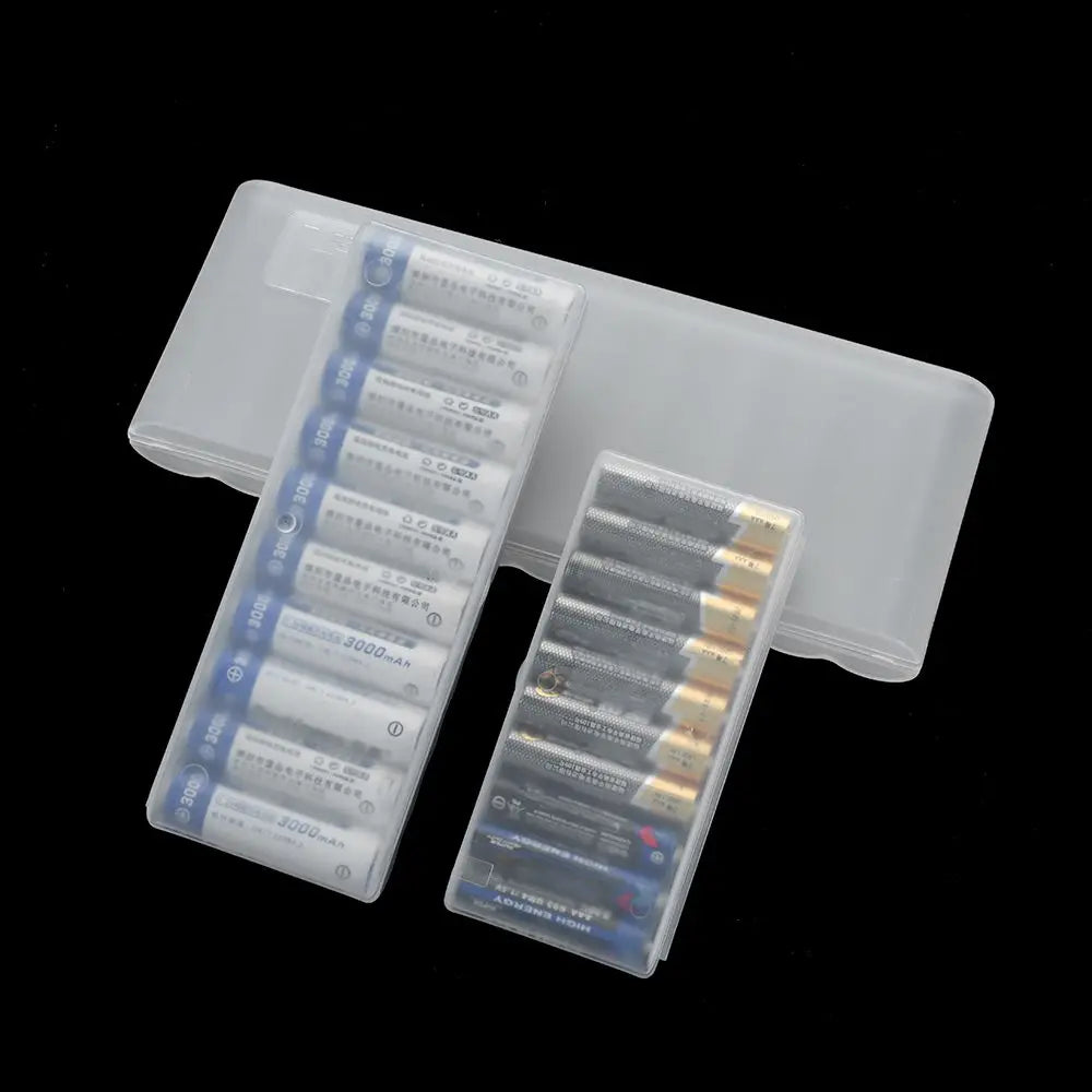 Clear 10-Slot Battery Organizer Case