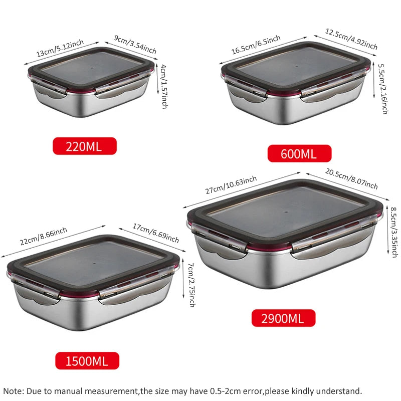 Leakproof 304 Stainless Steel Bento Box