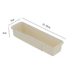 Minimalist Cream Adjustable Drawer Organizer Bin