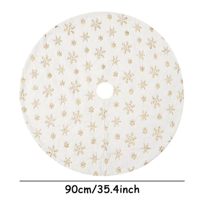 Luxury White Faux Fur Christmas Tree Skirt – Soft Plush Decorative Base for Holiday Trees (78/90/122cm)