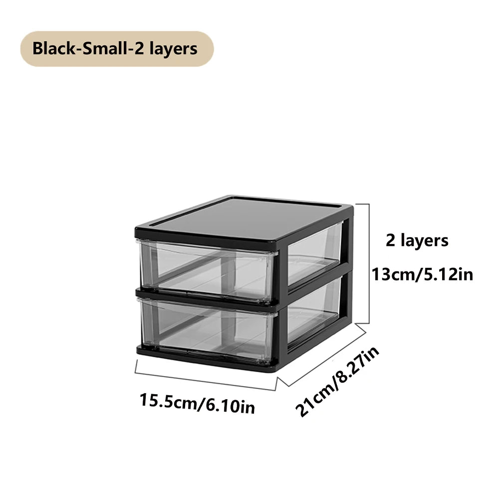 Clear Stackable Desktop Drawer Organizer