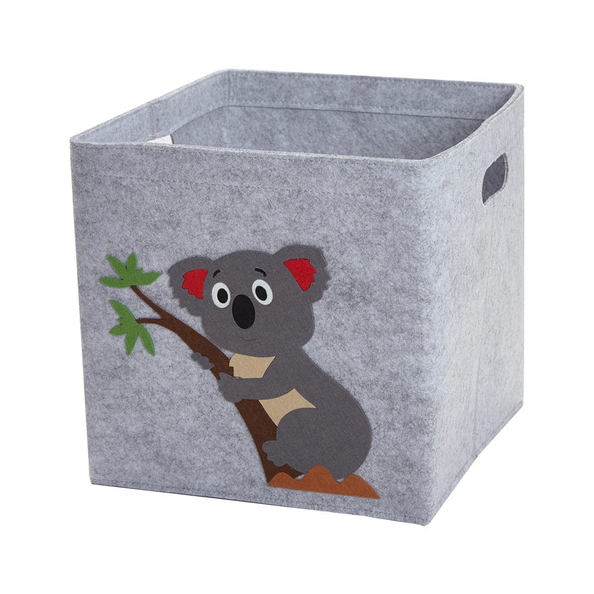 Felt Animal Cube Storage Bin