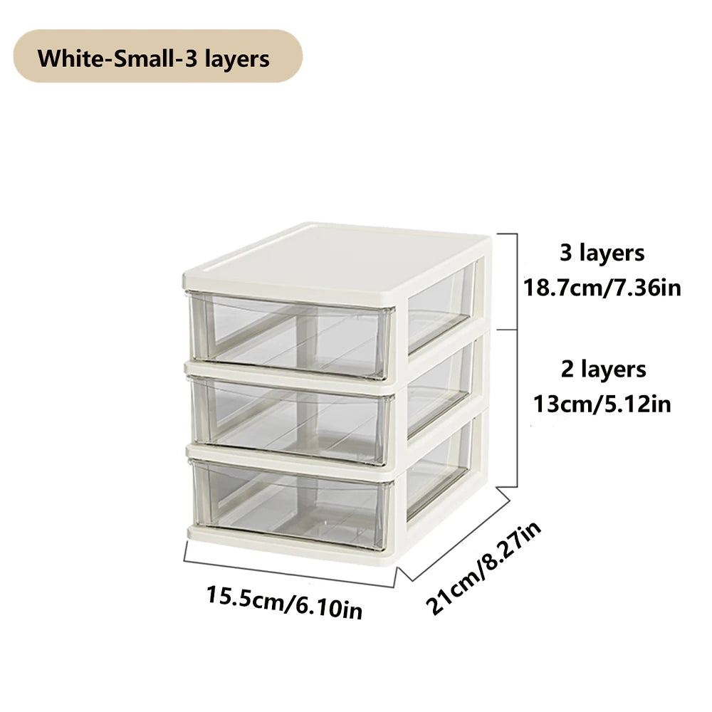 Clear Stackable Desktop Drawer Organizer