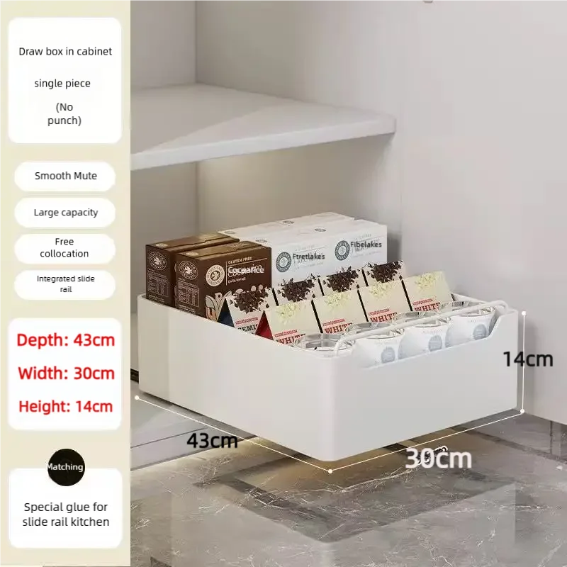 Slide-Out Cabinet Drawer Organizer Rack