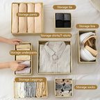 3-Piece Foldable Drawer Organizer Set