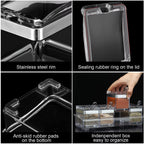 4-Grid Clear Spice Container Set